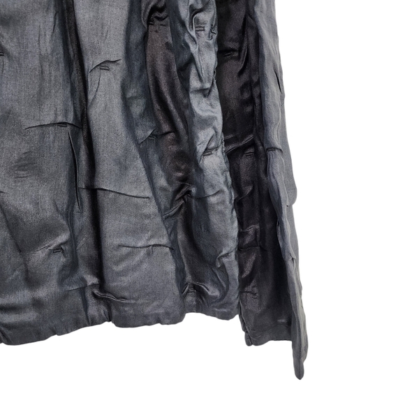 Eileen Fisher Women's 100% Silk Pleated Hook & Eye Front Jacket - M - Picture 5 of 7